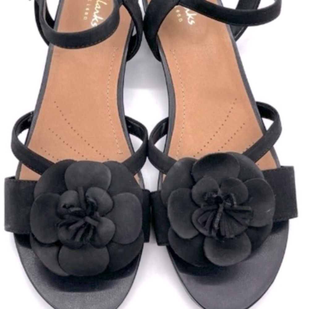 Clarks Wedge Leather Sandals size 9